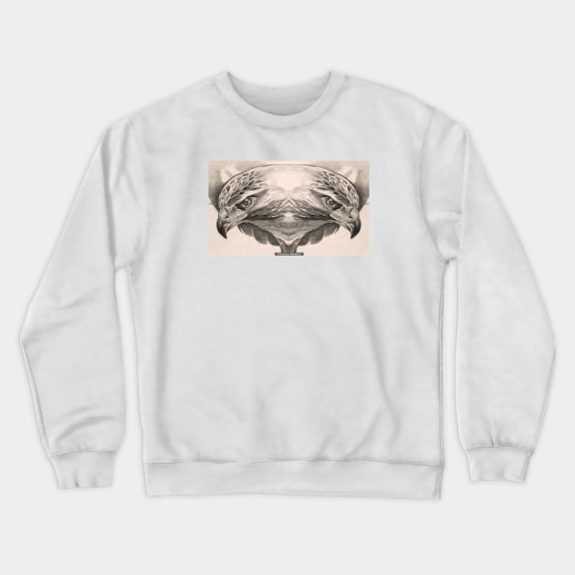 Double hawk sepia Crewneck Sweatshirt by CamilleRendal